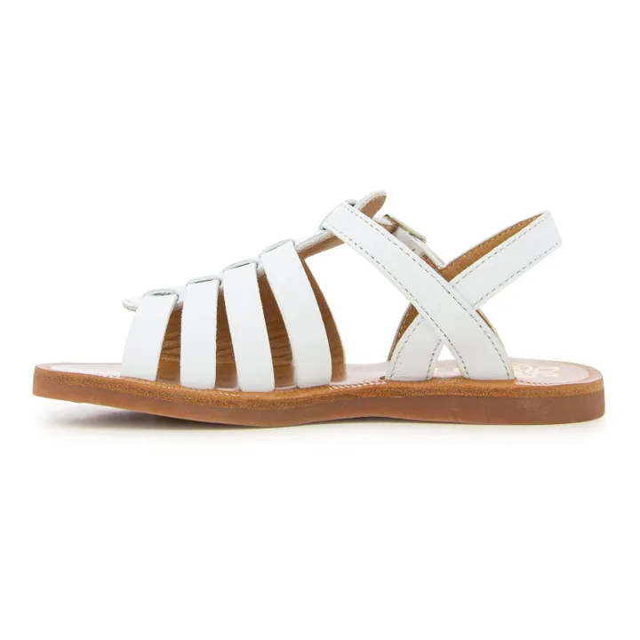 Pom d'Api Sandales Plagette Strap | Blanc