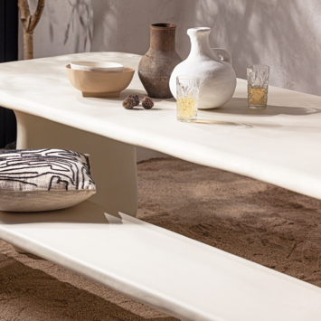 WOOOD tuintafel Loggia natural wit polymeer 240 x 100 cm