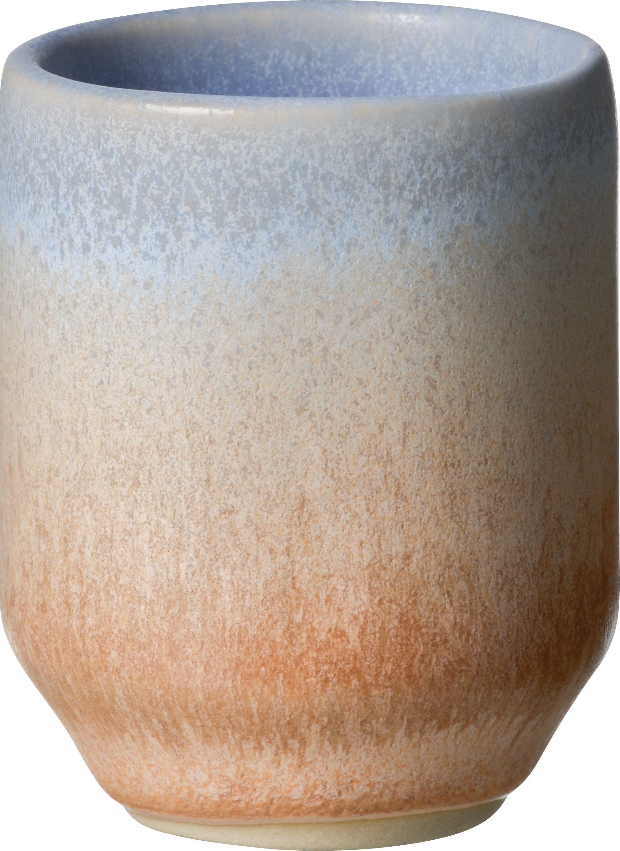SPHERE Espressobecher - Hellblau, Orange / H: 6.0 cm