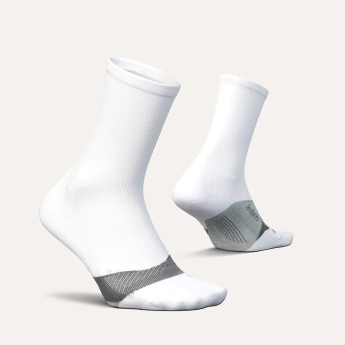 Feetures Unisex Strømper Elite Ultra Light Mini Crew Hvid