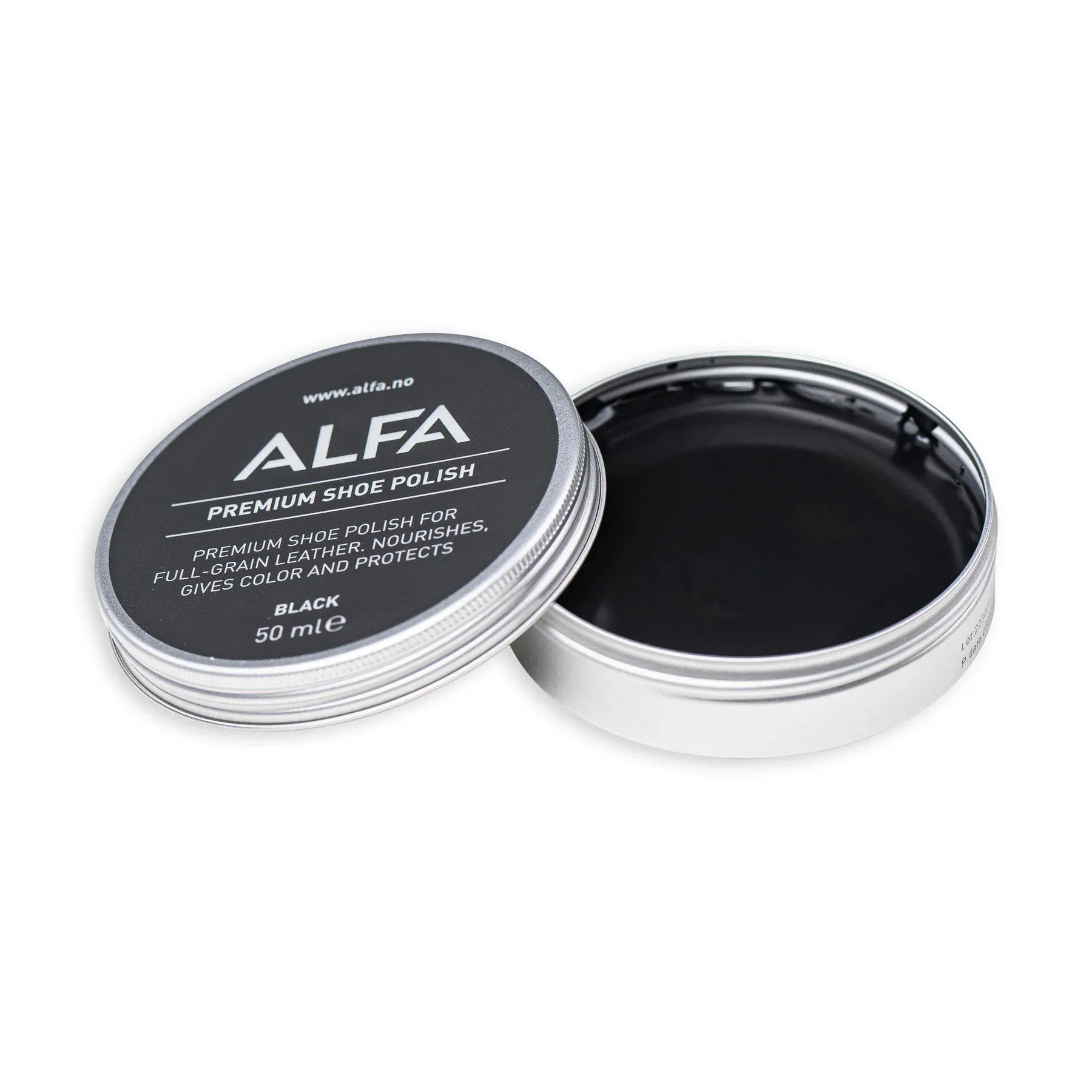 Alfa Alfa Shoe Care Polish Black Skokrem Som Pleier Og Beskytter