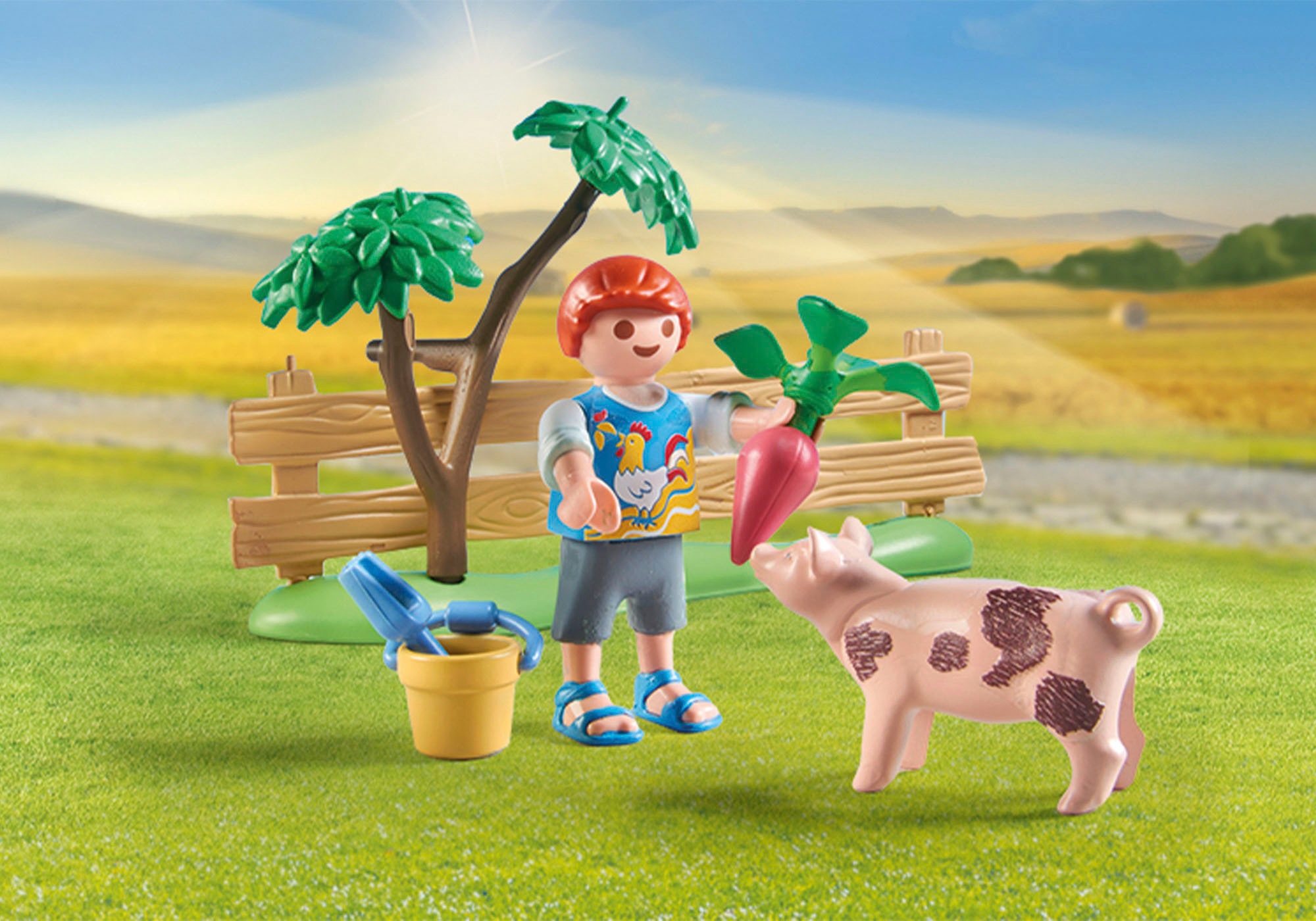 Playmobil® Konstruktions-Spielset »Idyllischer Gemüsegarten bei den Grosseltern (71443), Country« teilweise aus recyceltem Material; Made in Europe