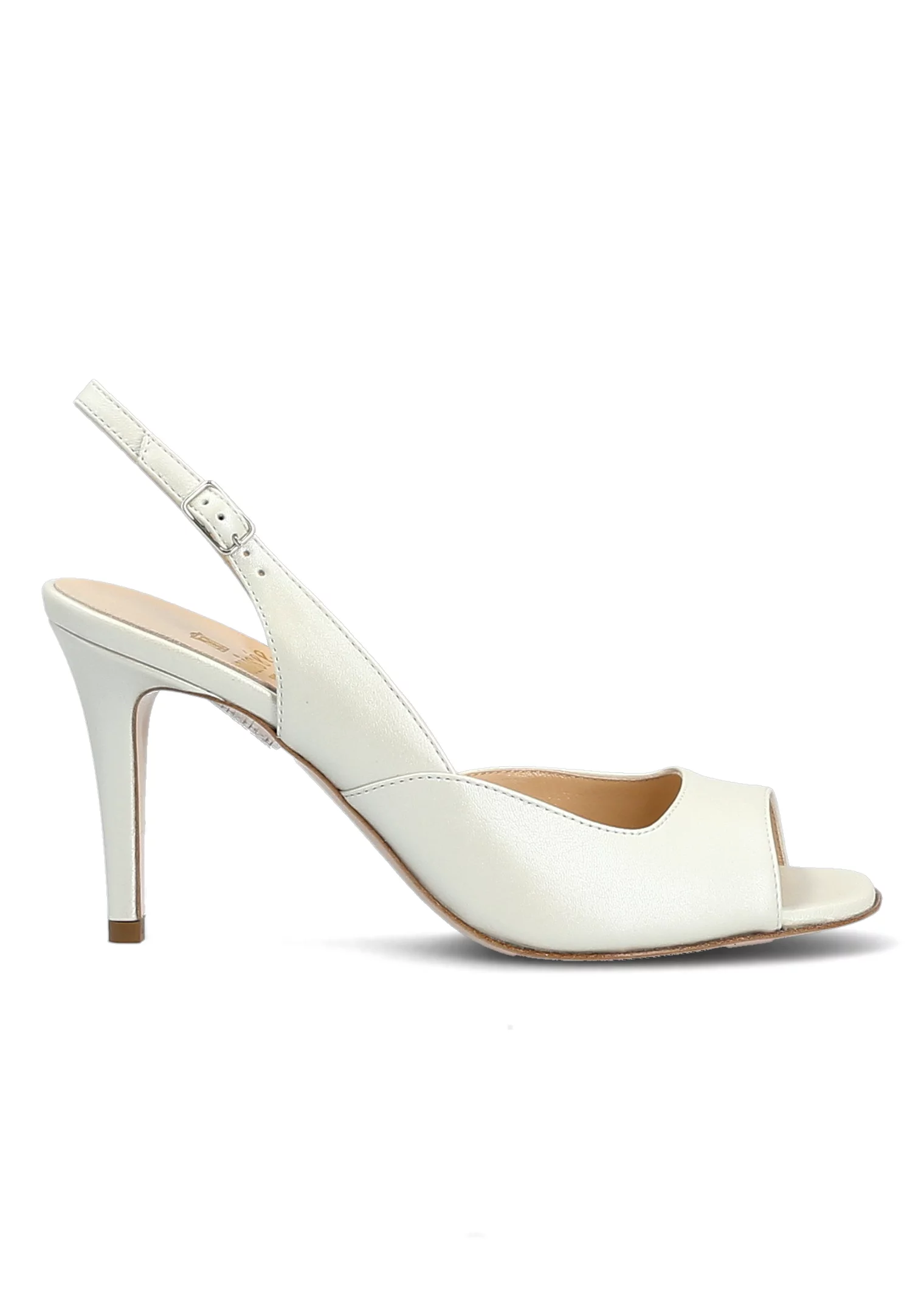 SANDALE REGINE CUIR NACRE