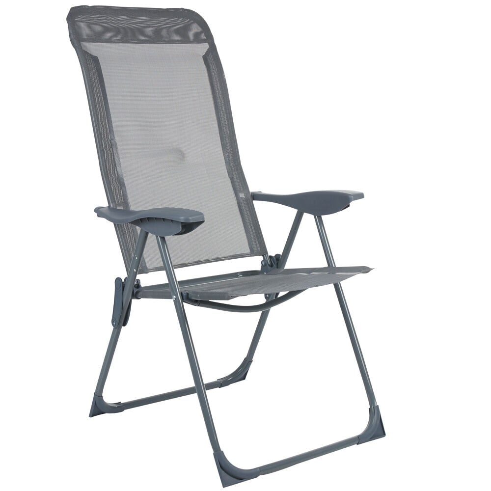 Fauteuil de camping 5 positions gris