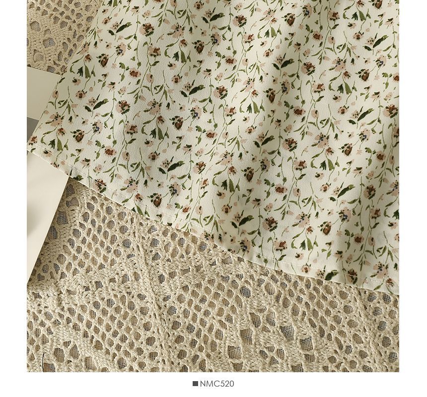Lemongrass - Mouwloze mini-jurk met bloemenprint