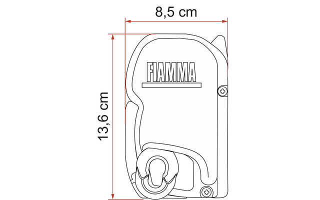 Fiamma F45s Wandmarkise 300 cm für VW T5 / T6 / Multivan / Transporter Langer Radstand (Titanium / Royal Grey)