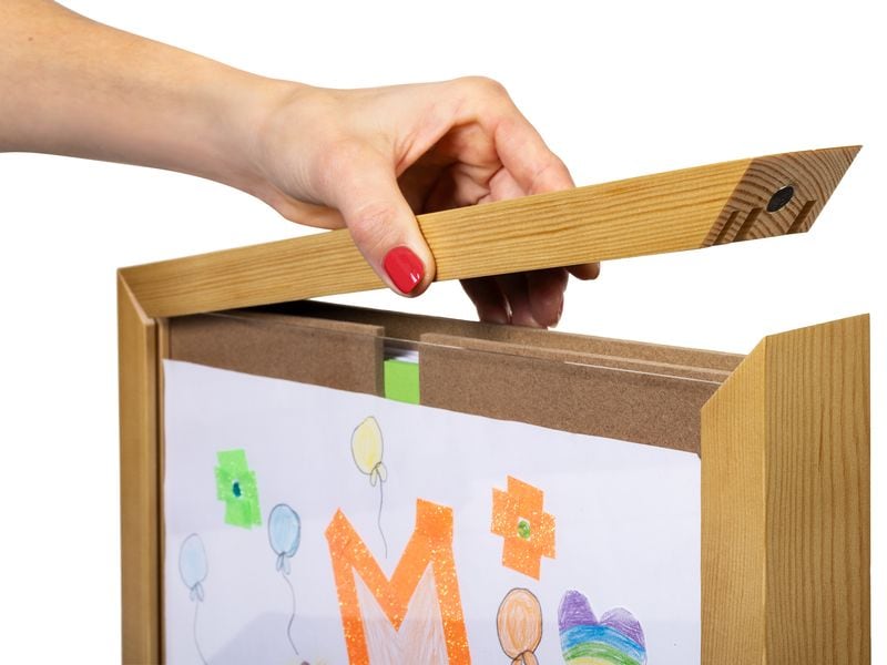 COCON Bilderrahmen für Kinderzeichnungen 35 x 26 x 5 cm, Na Kunstrahmen für Kinderzeichnungen