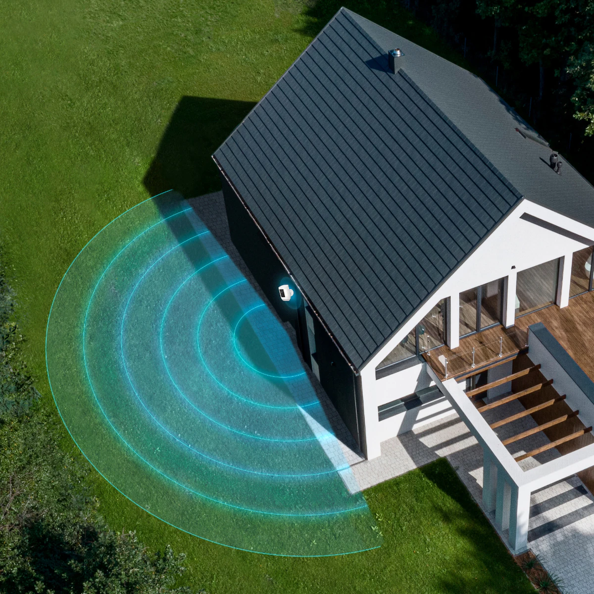 Ring Spotlight Cam Pro sikkerhetskamera (hvit/batteri)
