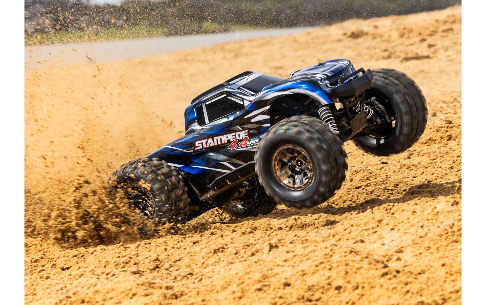 Monster Truck Stampede 4x4 VXL Blau, ARTR, 1:10<br>Robuster 4WD Brushless Monstertruck