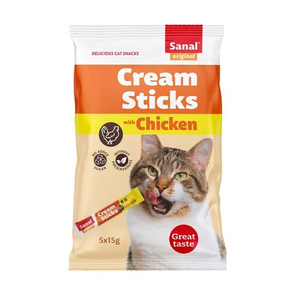 Sanal Cat Creamy Snacks Chicken 5x15g