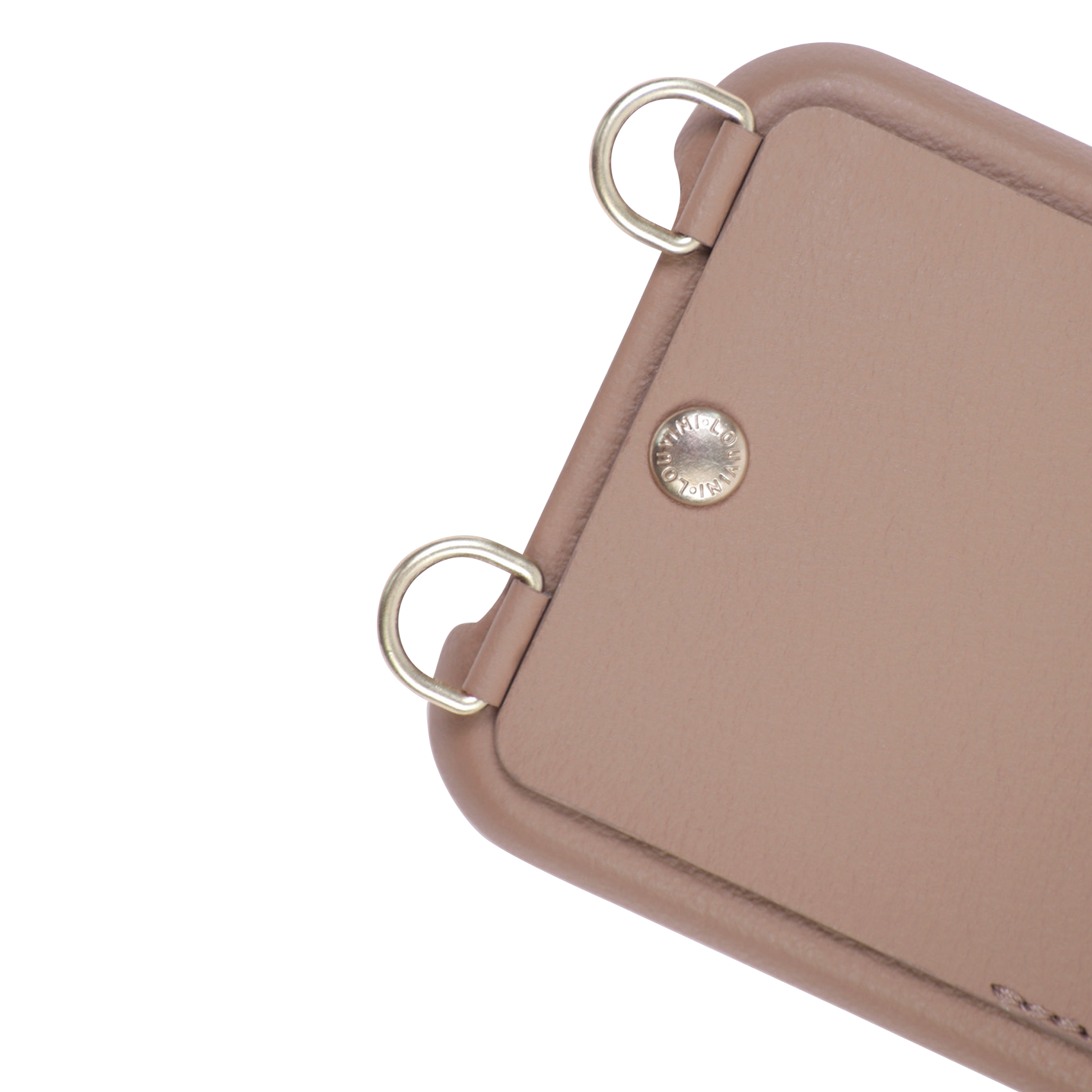 LOU - Etui pour iPhone avec pochette en cuir| Marron