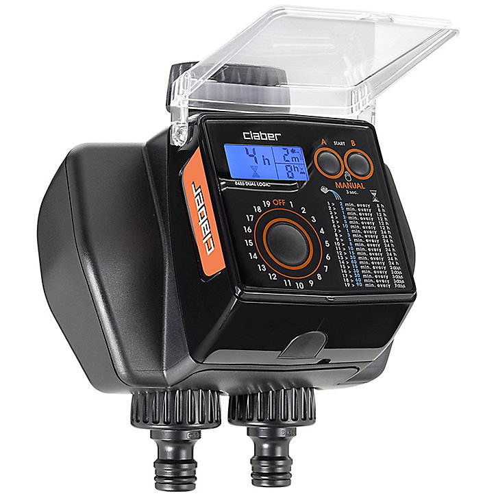 Programmateur d'arrosage 2 voies Claber Dual Logic