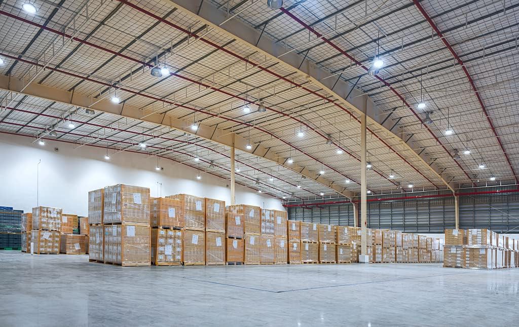 LED Hallenstrahler 200/160/120W, 174 lm/W, 4000/5000/5700K, blendarm, 90°, Leistung/Lichtfarbe einstellbar, UFO High Bay, Hallenleuchte, Industrielampe, Hallenbeleuchtung, 5-Jahre Garantie
