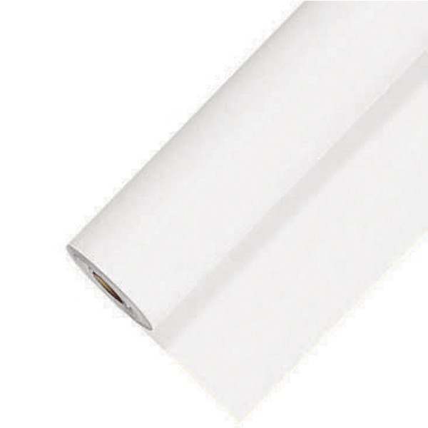 Nappe en papier damassé en rouleau de 1,20 x 50 m, coloris blanc