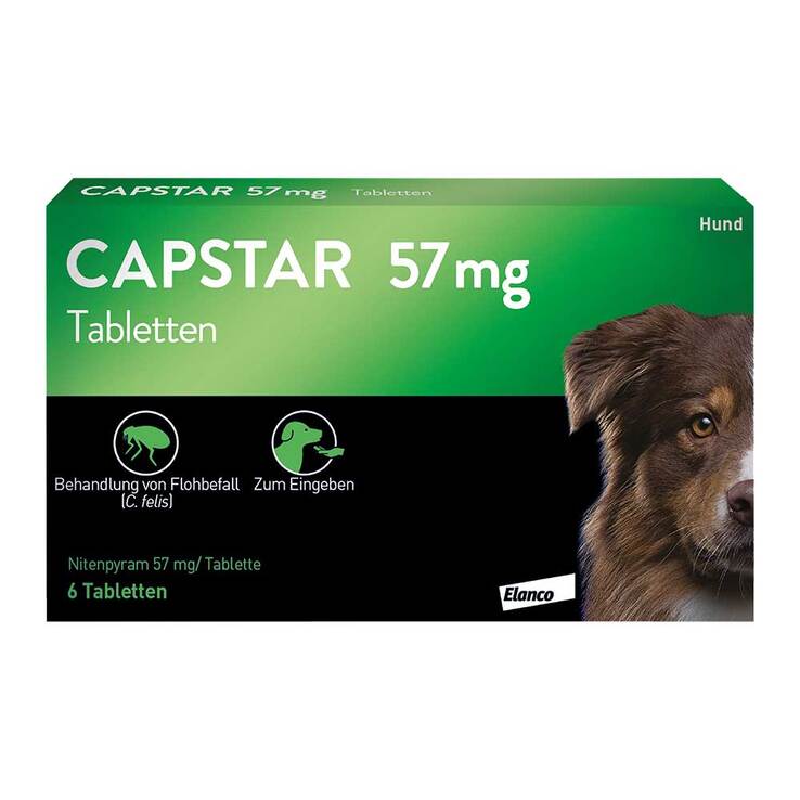 CAPSTAR 57 mg Tabletten für große Hunde, 6 St