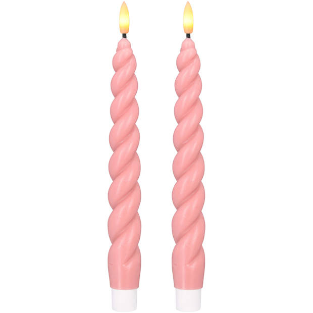 Blokker LED Dinerkaars Swirl - 2,8x25 cm - Roze