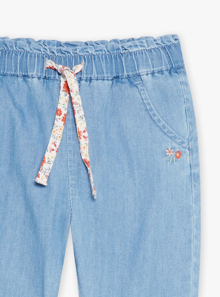 Pantalon en chambray denim clair