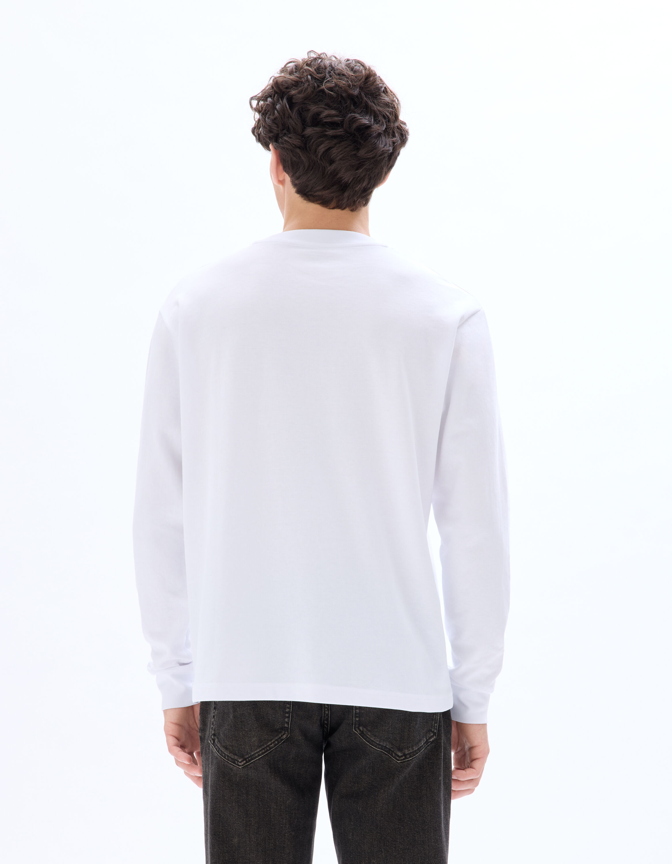 T-shirt oversize manches longues - blanc