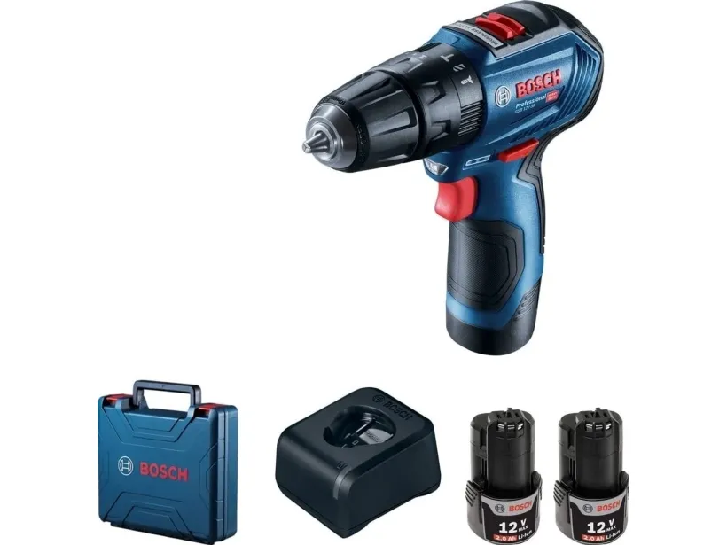Batteridrevet boremaskine Bosch Impact 12V 30/17Nm 2x2,0Ah   kuffert GSB 12V-30 (06019G9100)