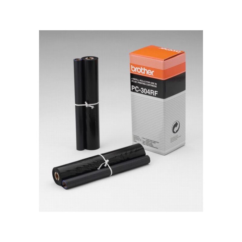 Brother PC304RF Thermo-Transfer-Rolle, 230 Seiten, Inhalt VE=4 für Fax 910, schwarz