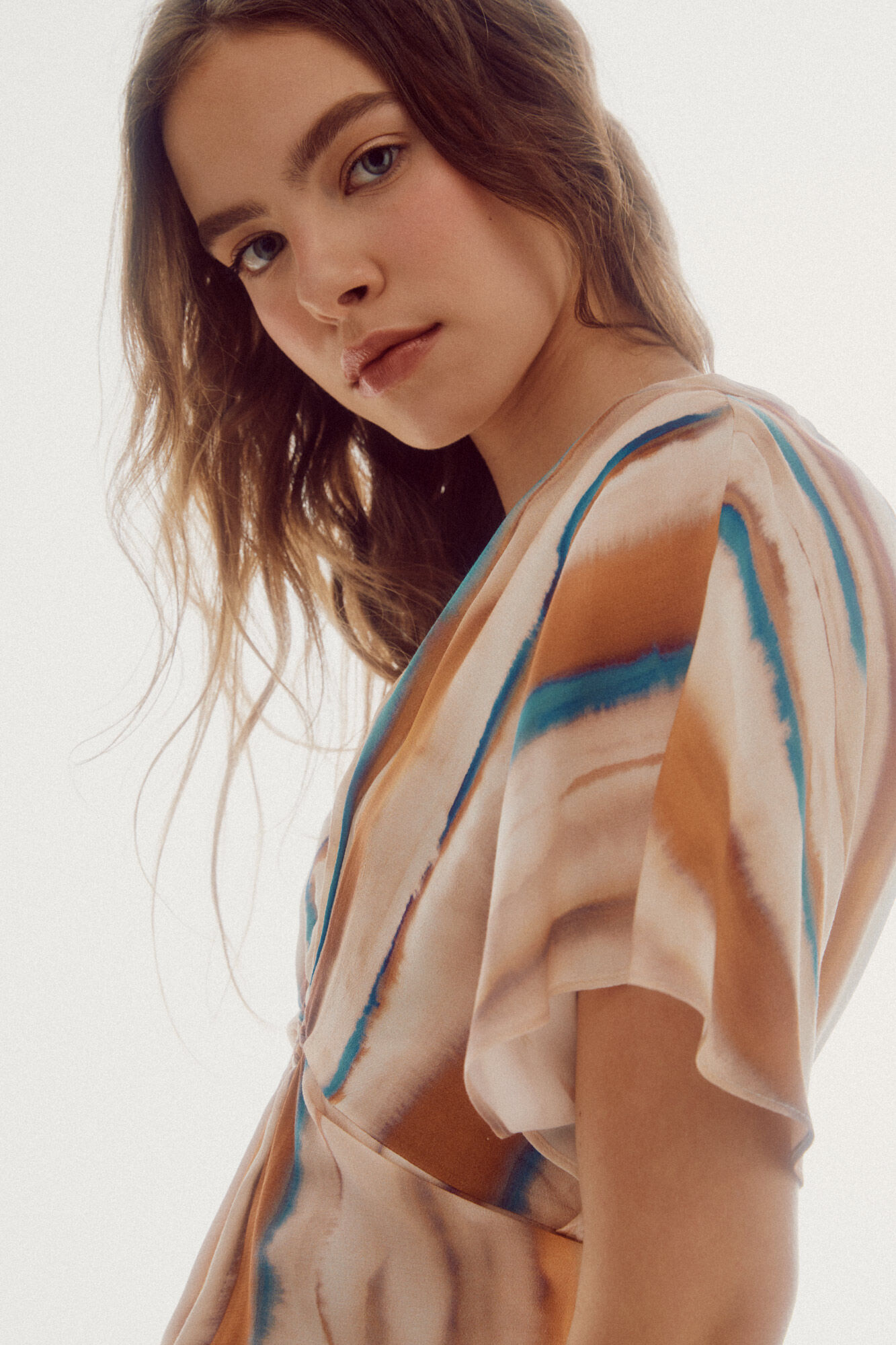 Blusa estampada tie-dye - Estampado branco