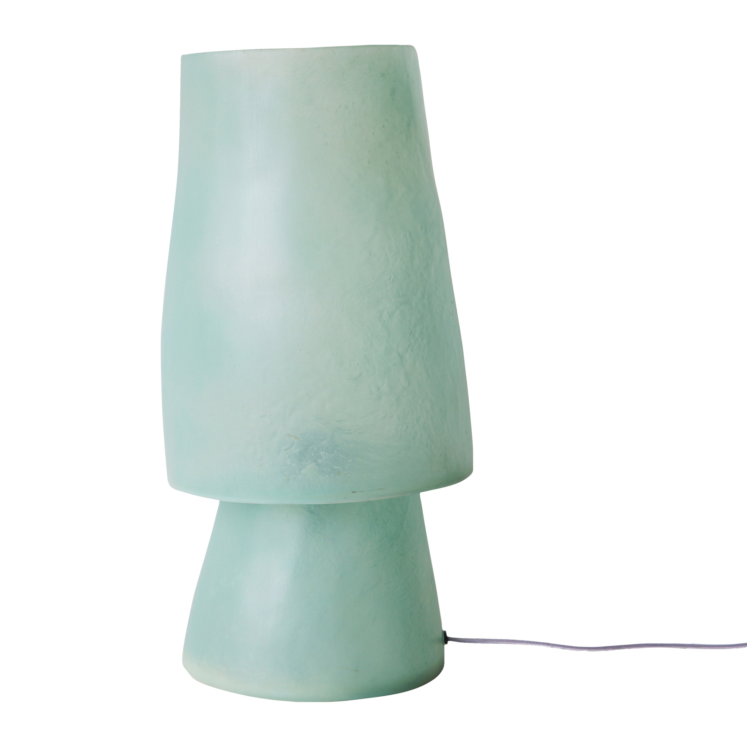 HKliving Glassfiber Tafellamp - Petrol Blue
