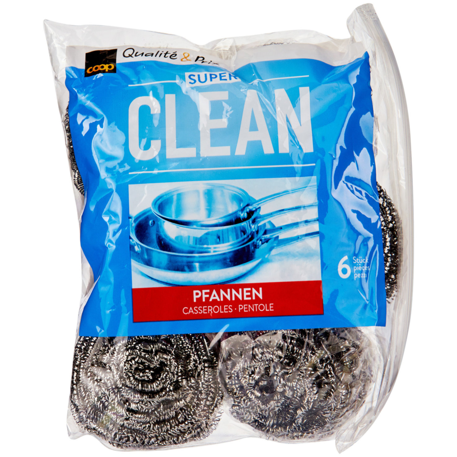 Super Clean Stahlknäuel, 6 Stück