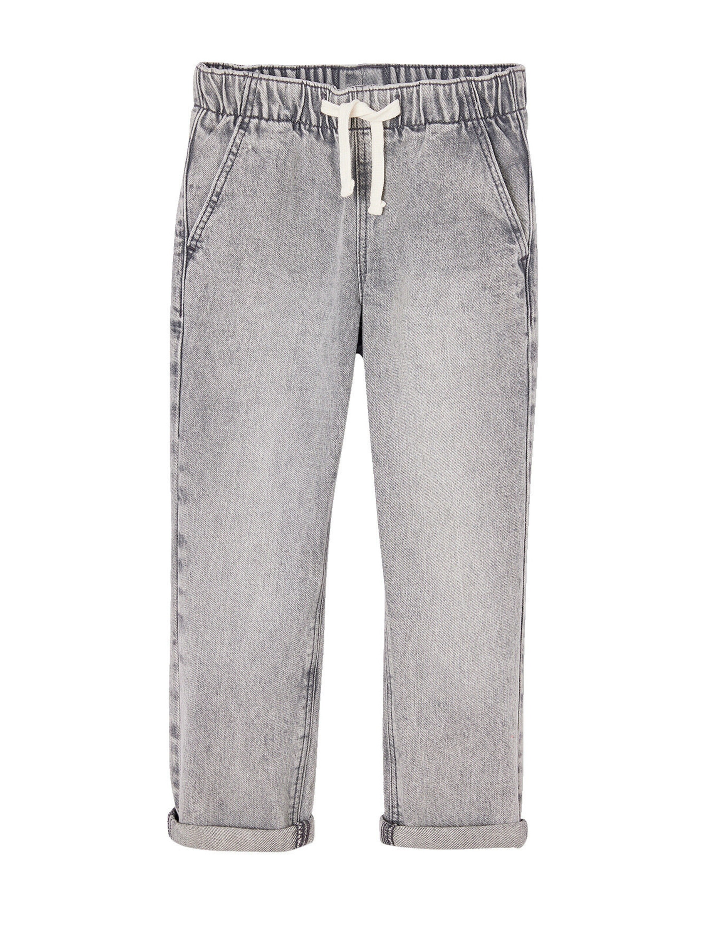 Vertbaudet Weite Jungen Jeans mit Dehnbund, Bundweite verstellbar grau