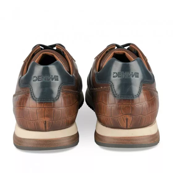 Baskets COGNAC DENIM SIDE