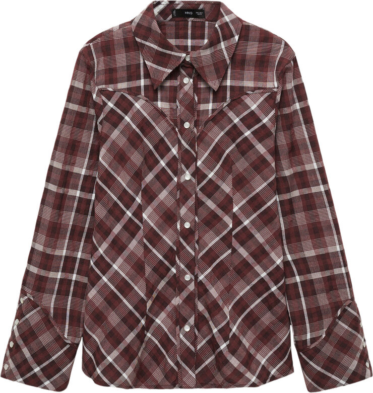 MANGO Check cotton shirt 78