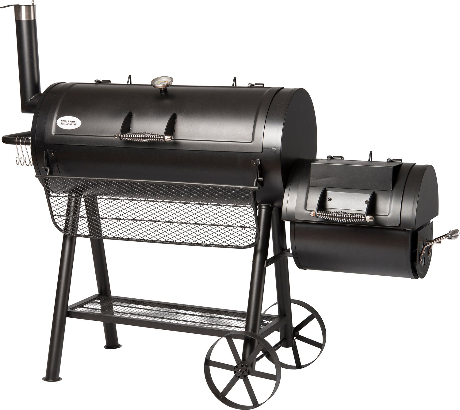 Intratuin houtskool barbecue met rookoven Texas grill Houston 155 x 78 x 132 cm