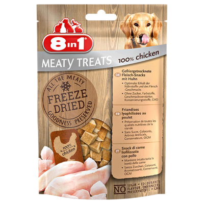 8in1 Hundesnacks Meaty Treats mit 100% Huhn 50g