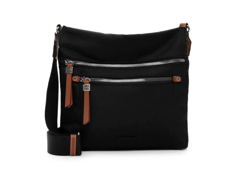 EMILY & NOAH Umhängetasche Schwarz Textil