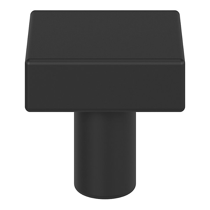 Bouton de meuble Carré Skej GoodHome mat noir Ø3 cm