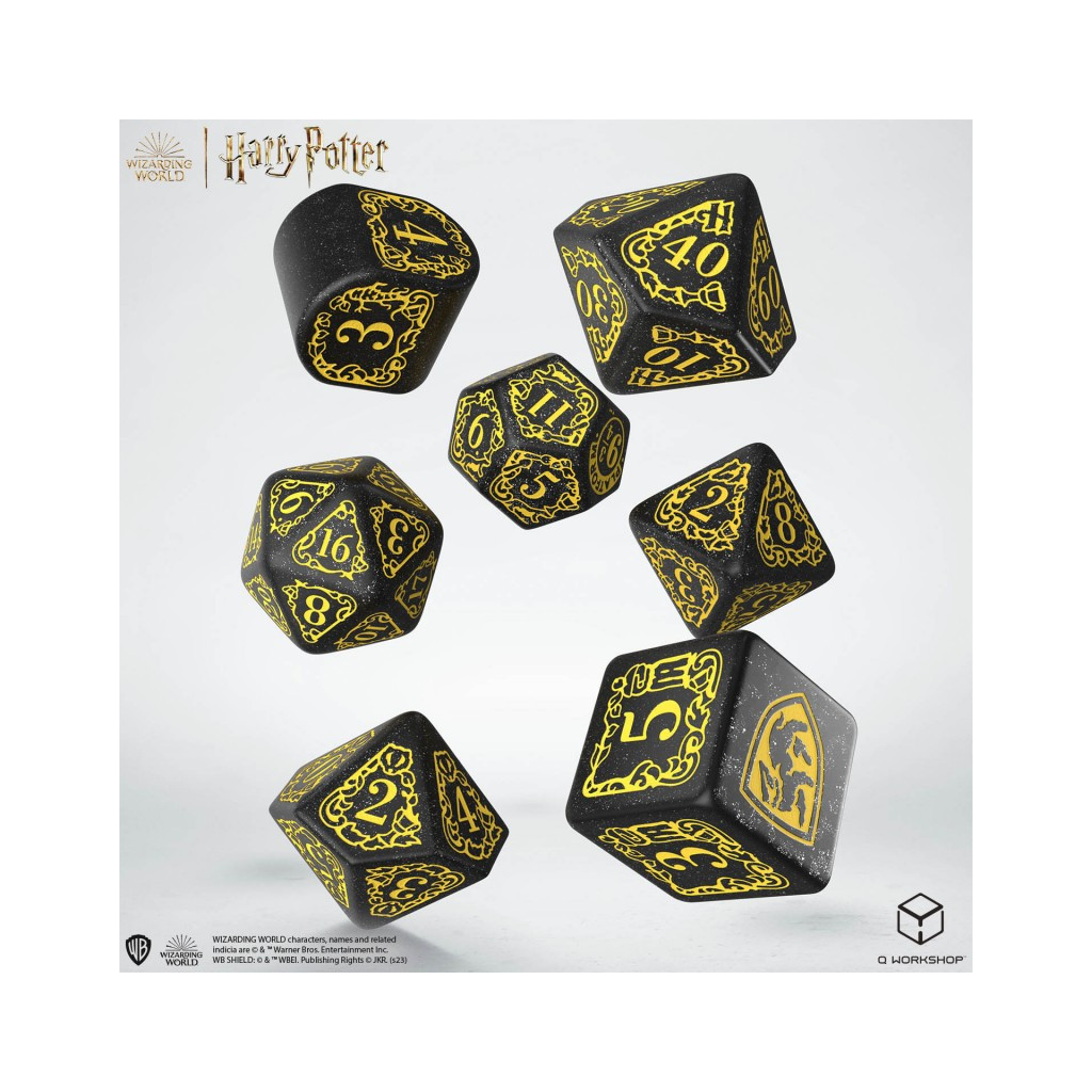 Set de dés Harry Potter - Poufsouffle Noir