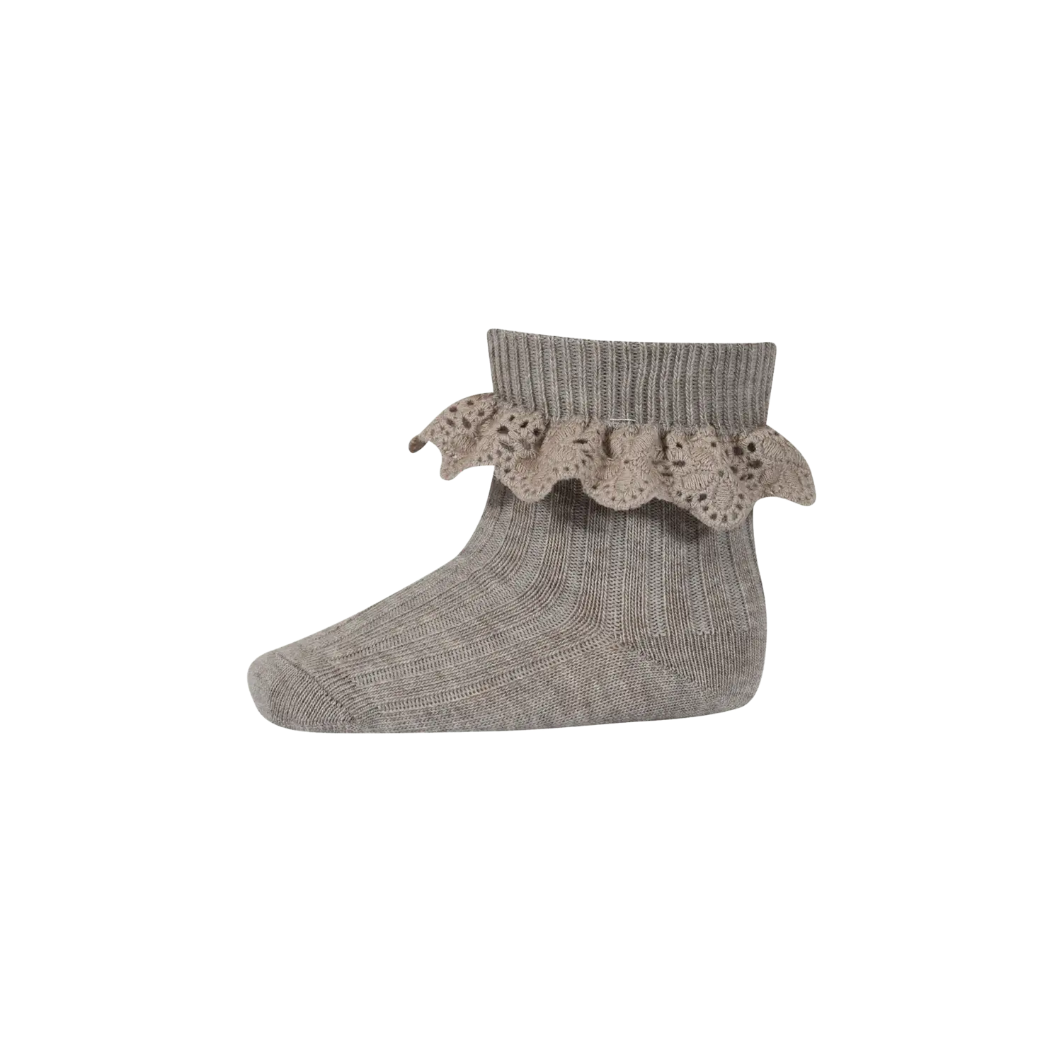 MP Denmark | Lea socks - lace | Light Brown Melange