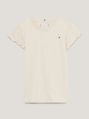 Blusa essencial de corte justo com mangas franzidas