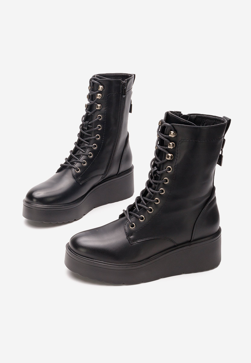 Bottines à plateforme noires Reshima
