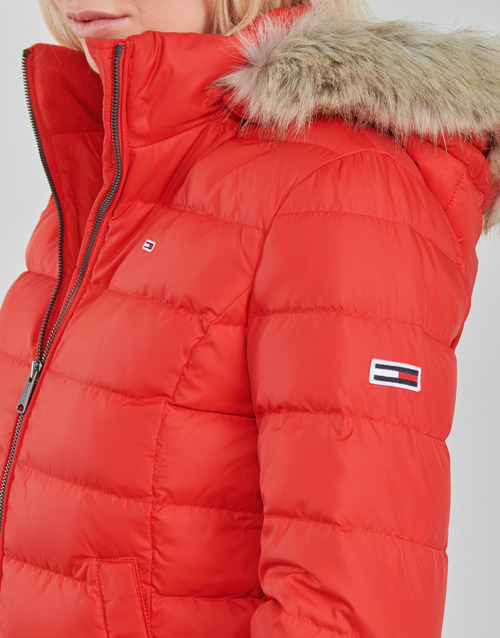Tommy Jeans - TJW BASIC HOODED DOWN JACKET - Rouge