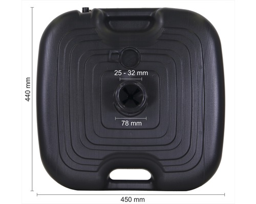 PE standaard voor Schneider paraplu's, 20 kg, antraciet