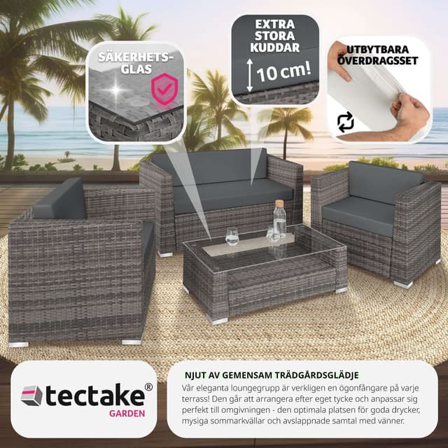 Polyrattan loungesæt München
