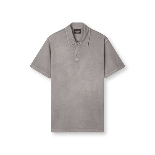 Mads Nørgaard Cotton Jersey Pigment Dye Polo T-shirt, Titanium, XL