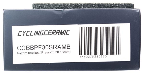 Boitier de Pédalier CyclingCeramic Pressfit 30 Sram GXP Noir