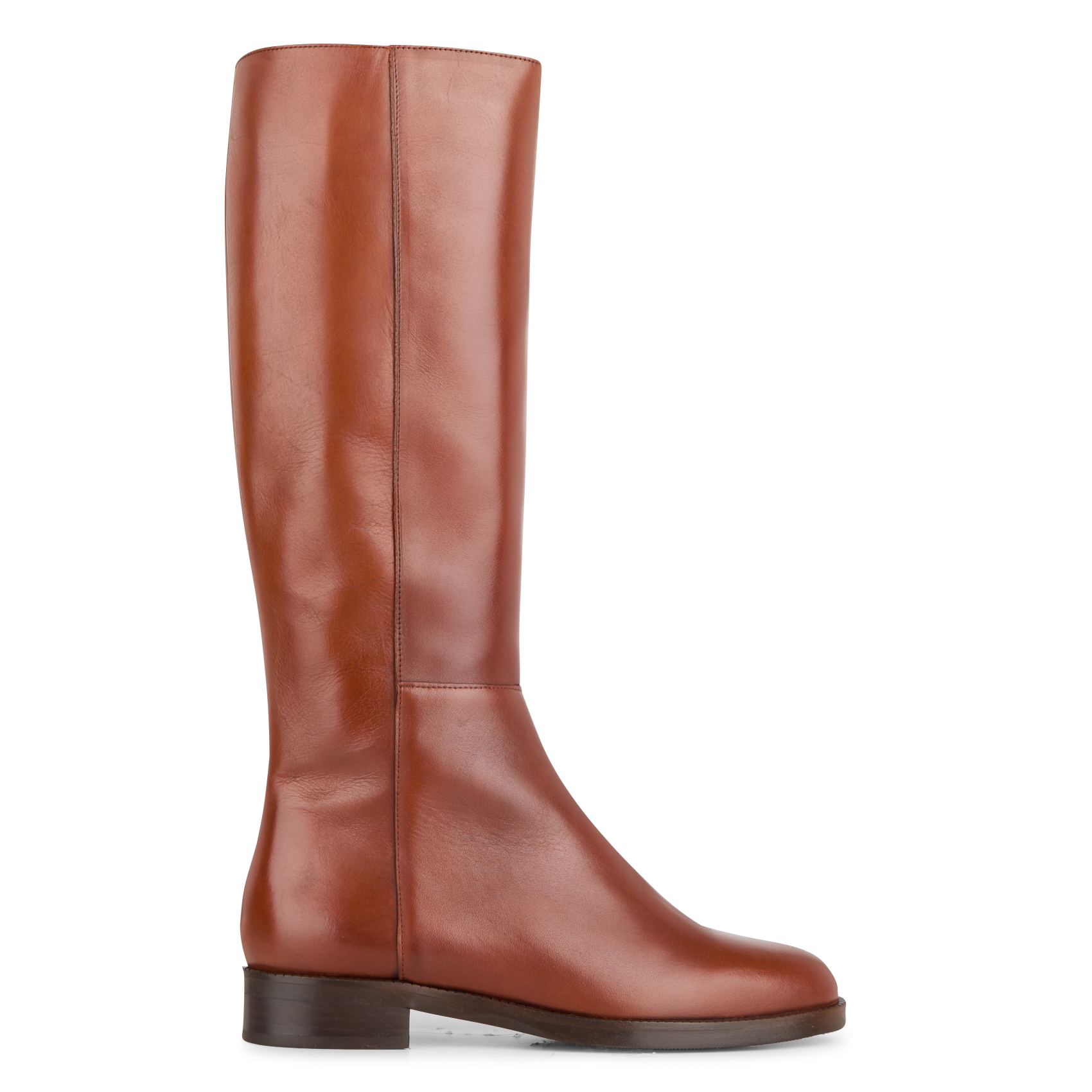 ALIENOR - Bottes hautes en cuir | Marron