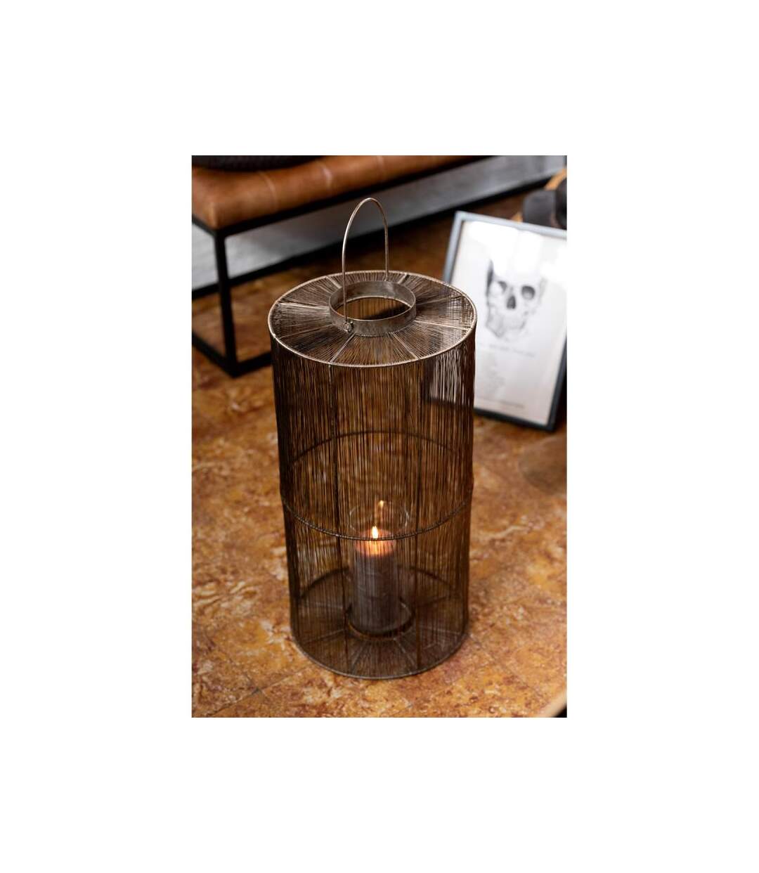 Paris Prix - Lanterne Vintage En Métal freyo 76cm Bronze