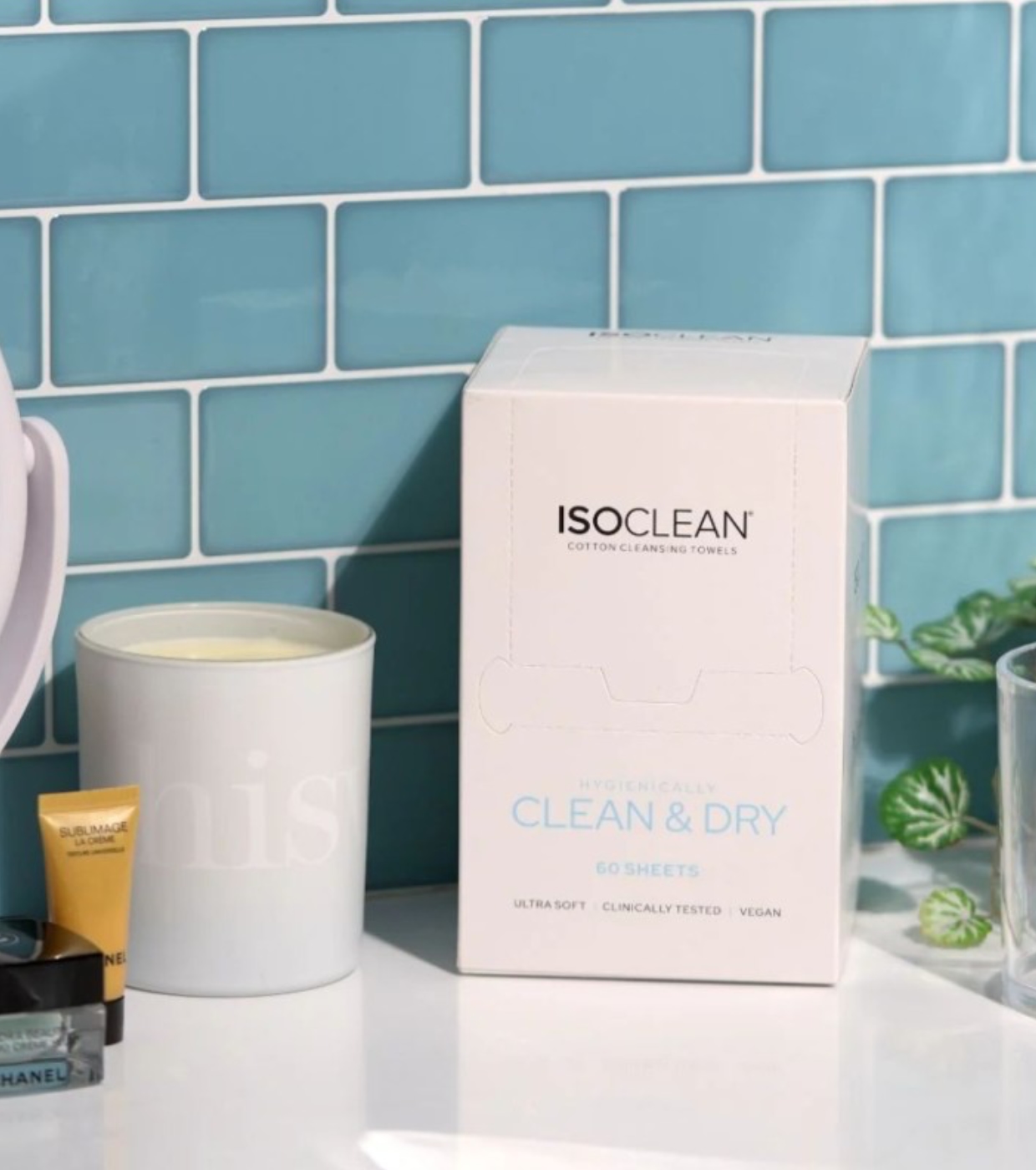 ISOCLEAN - Toalhetes descartáveis de algodão - 60 uds