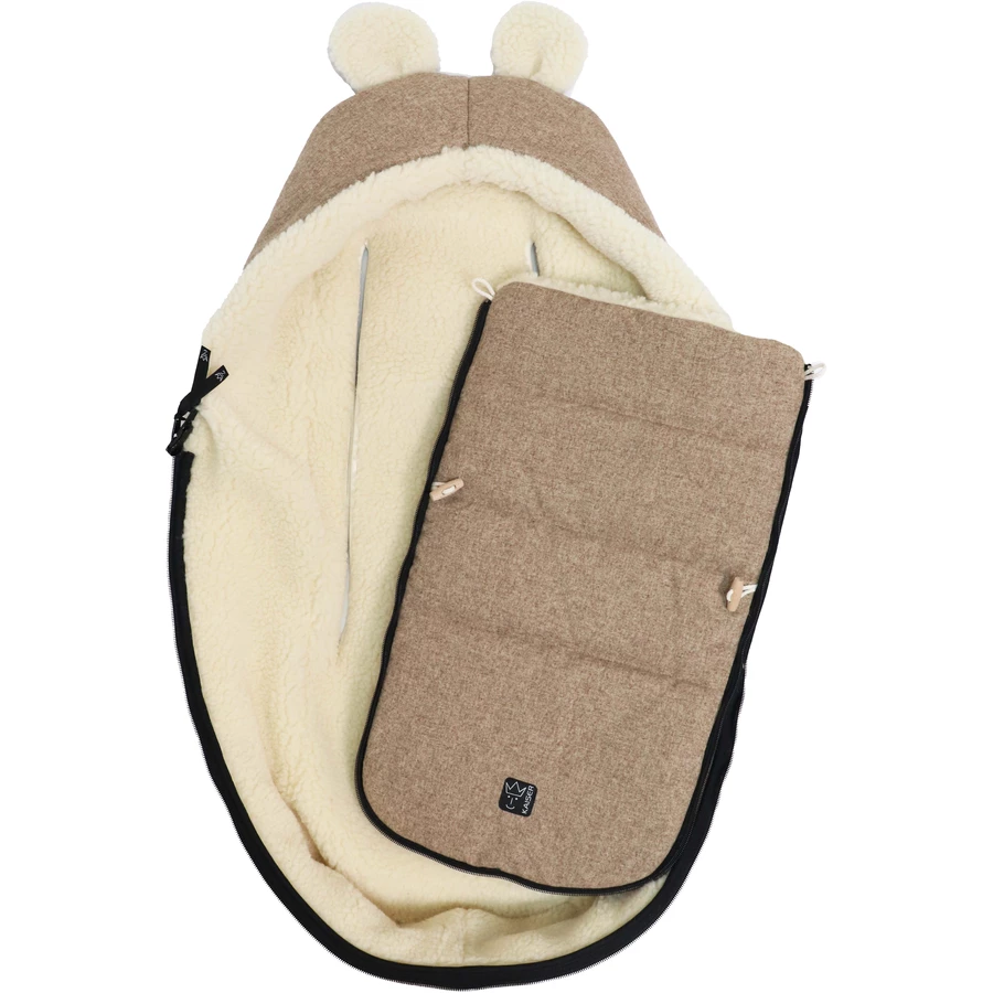 Kaiser Winterfußsack HOODY MAUS WOOL wheat