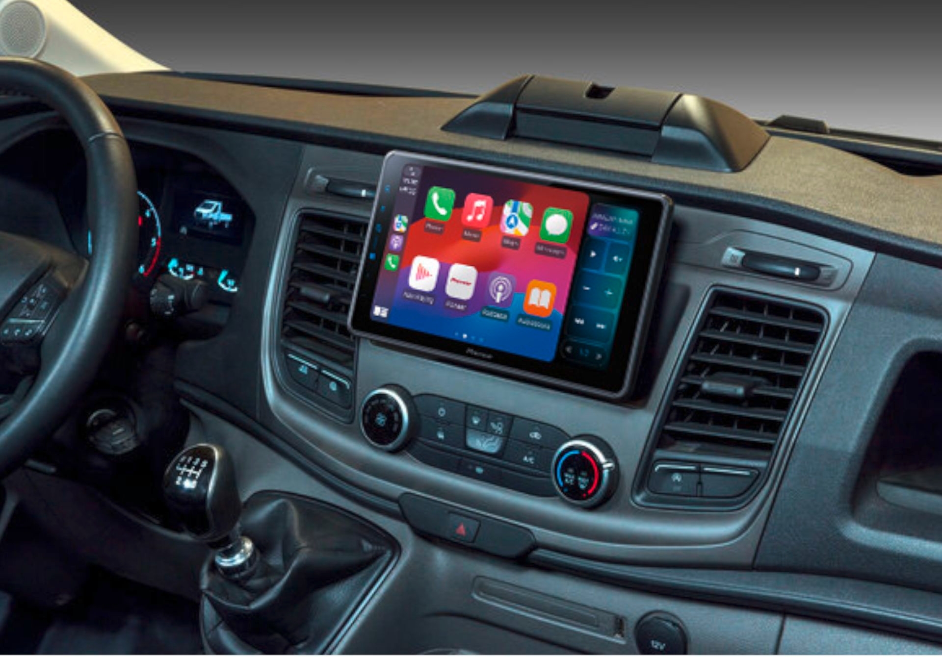 Pioneer SPH-EVO98DAB-C-T Mediacenter passend für Ford Transit mit Radiovorbereitung oder 1 DIN Radio