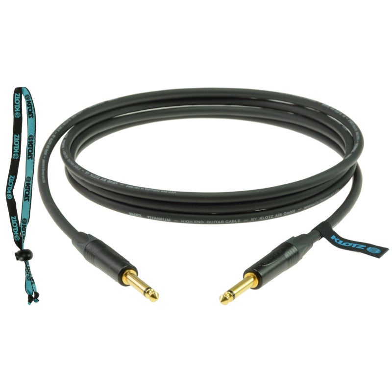 Klotz TI-0450PSP Titanium 2p jack-2p jack verguld silent plug gitaarkabel 4.5m
