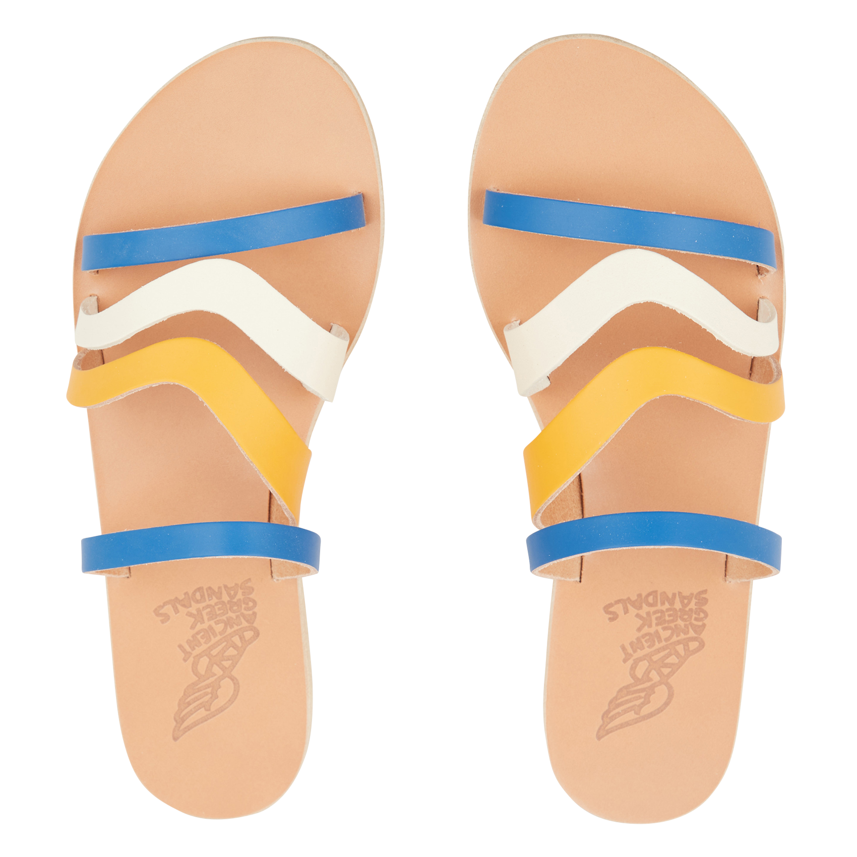 CARYAE - Sandales plates en cuir| Multicolore